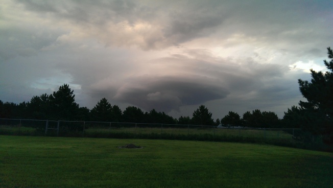 This big cloud made me a little nervous... It was on the east side of my house.